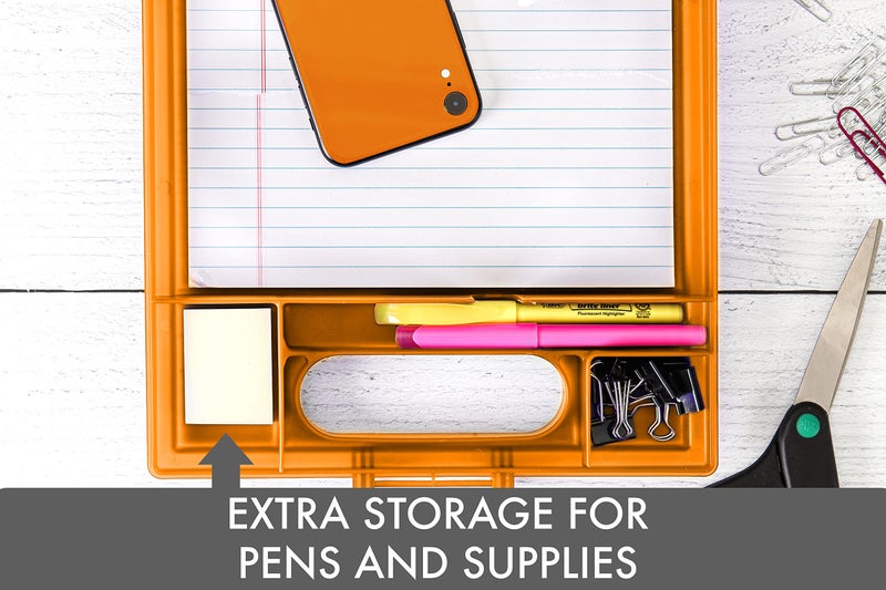 Dexas Clipcase Storage Clipboard with Handle, Orange - Image 4